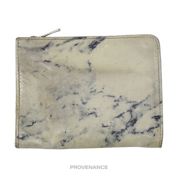 🔴 Balenciaga Marble Zip Wallet - Black/Off-White - Picture 1 of 9